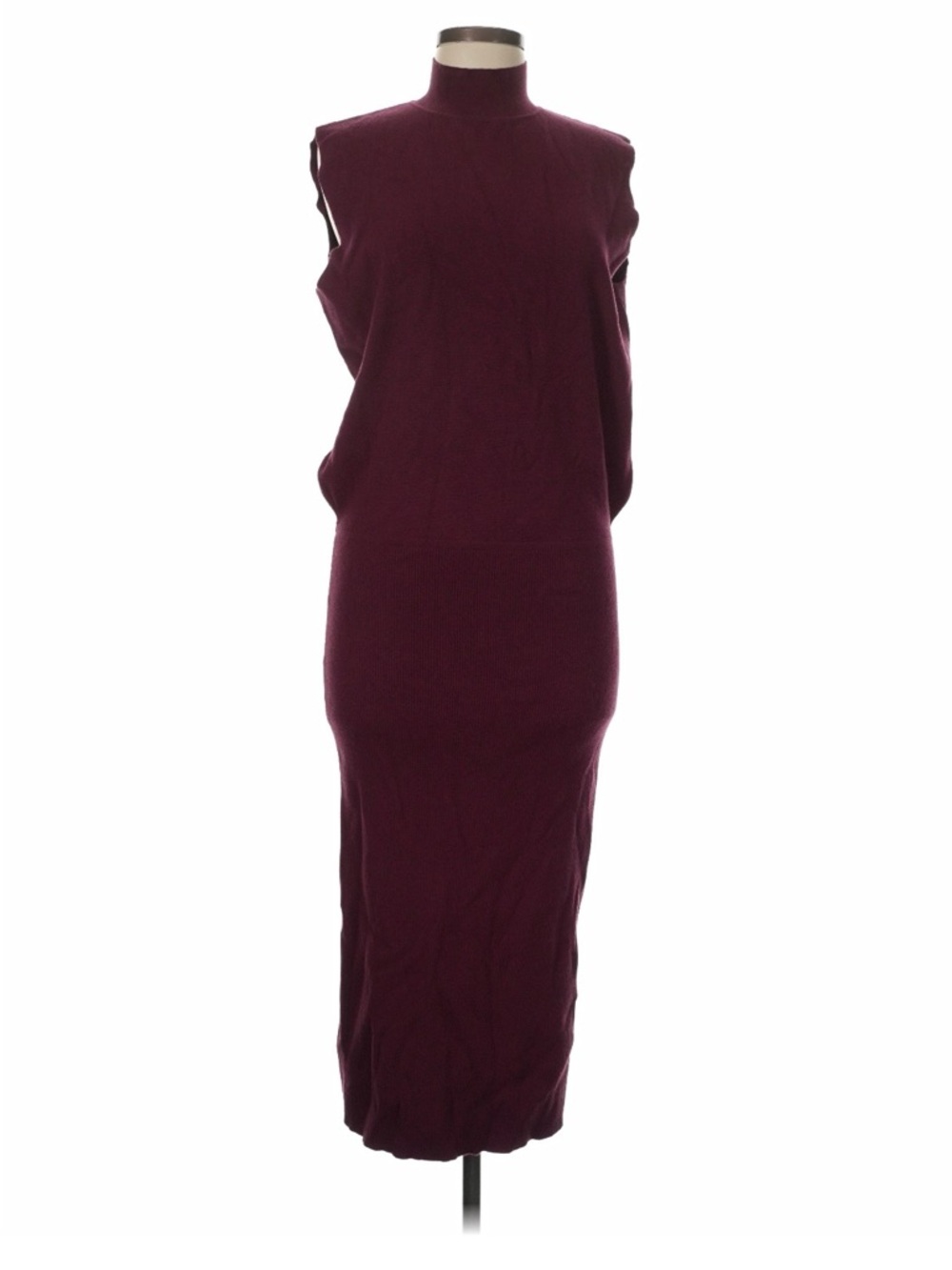 Banana republic Sleeveless mock neck Midi Dress in burgundy